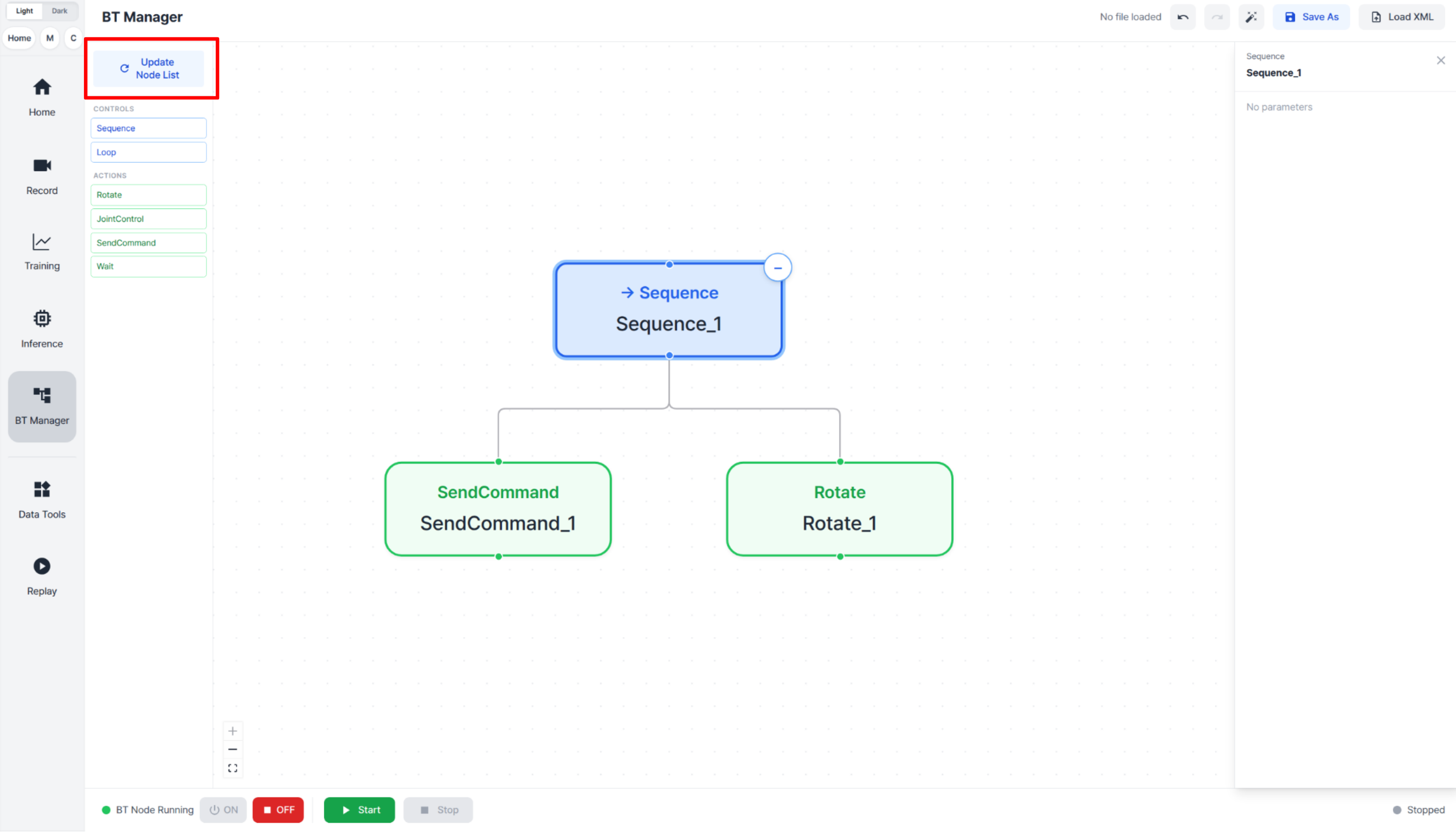 Update node list button in BT Manager