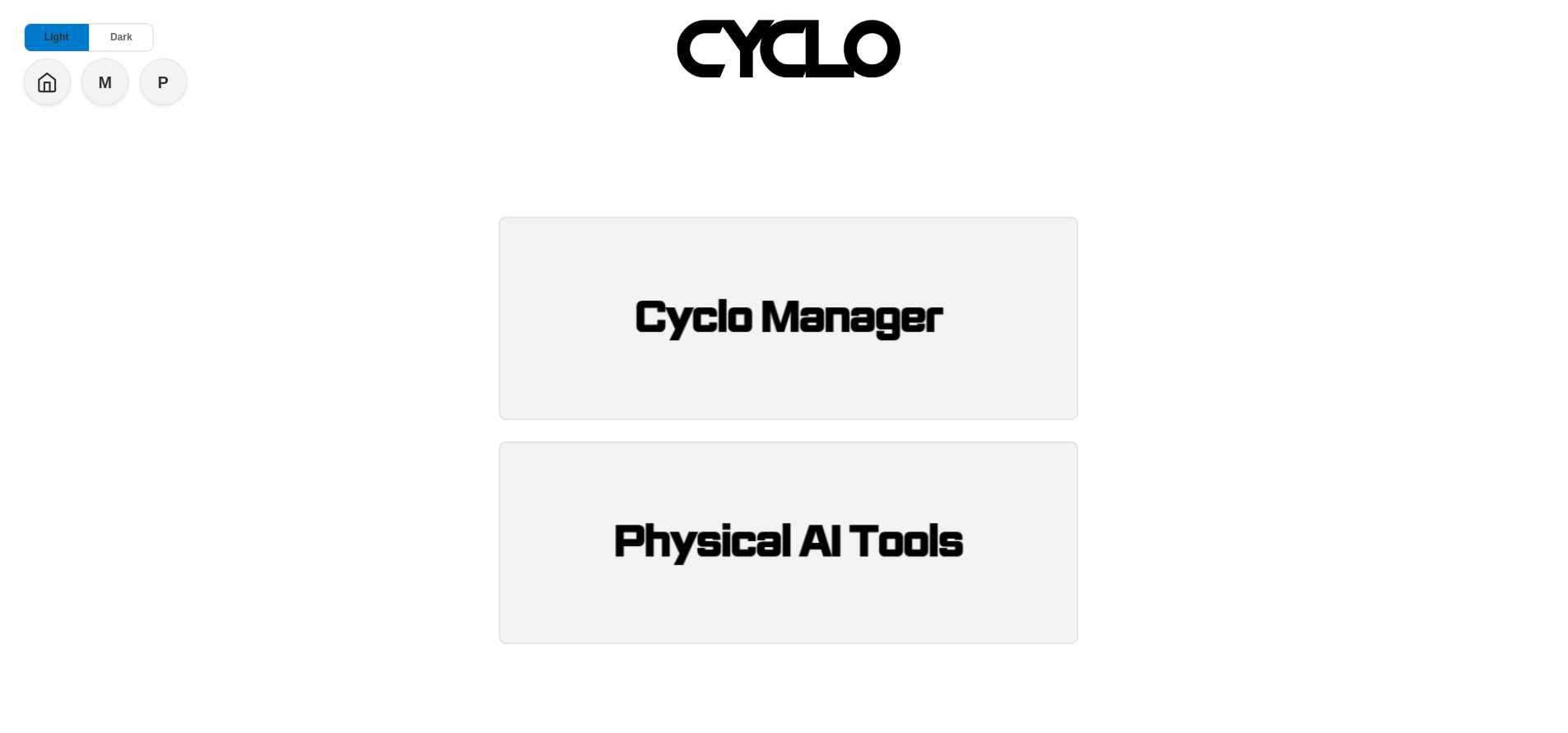 Cyclo Manager App Page