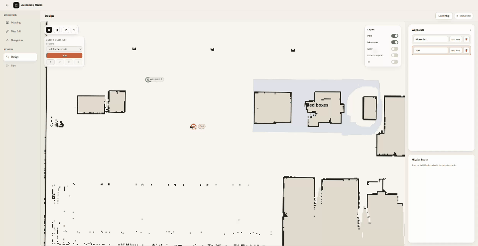 Create a Waypoint at the robot's current position