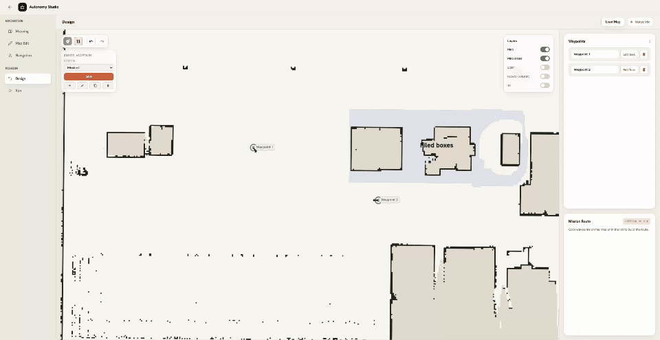 Create a Waypoint at the robot's current position