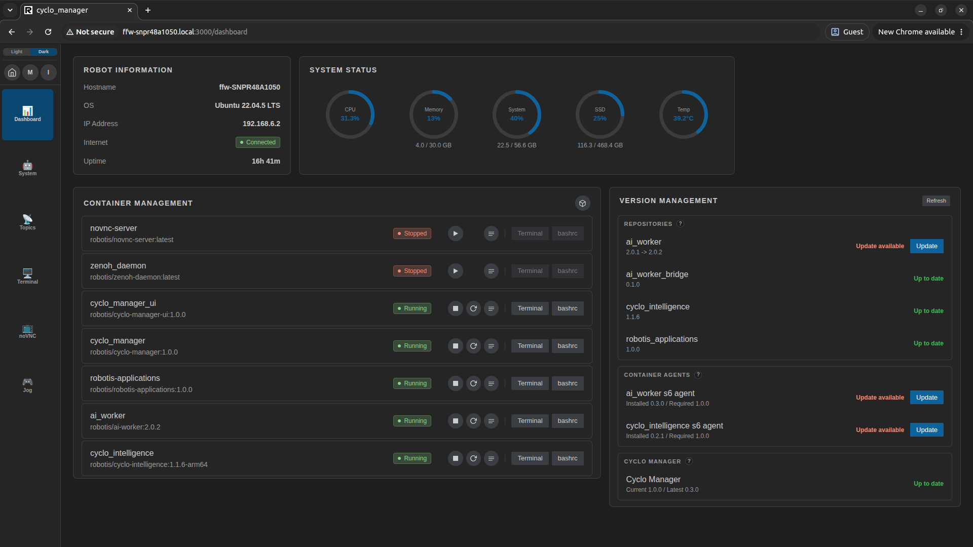 Dashboard Page