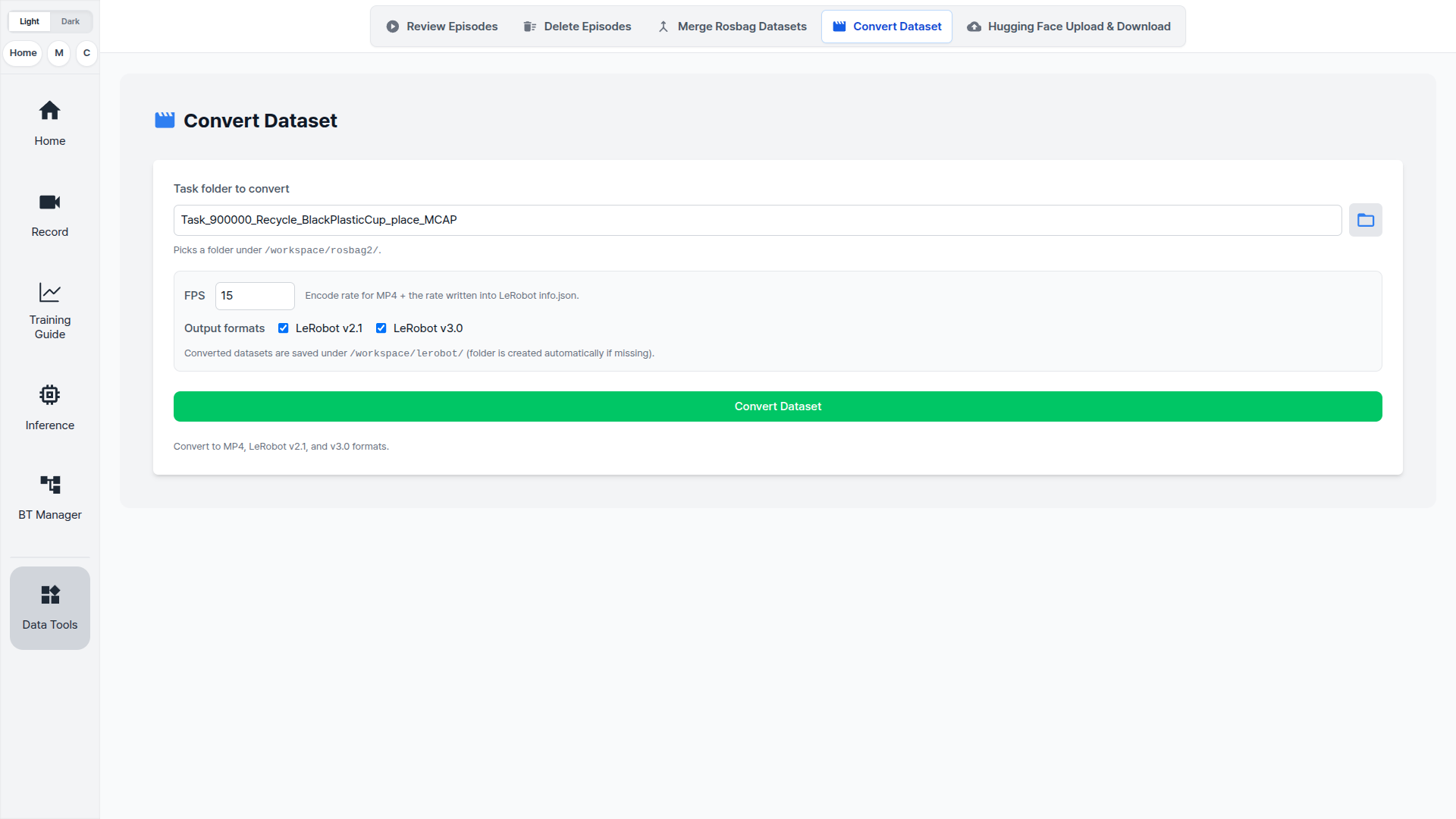 Convert Dataset