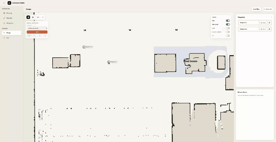 Create a Waypoint at the robot's current position