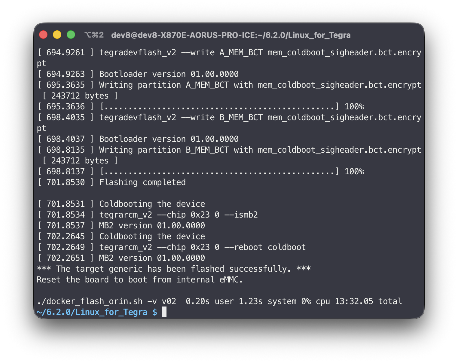 Example output