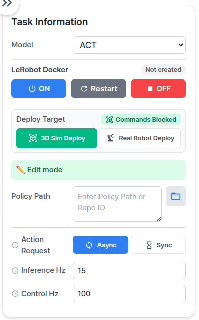 LeRobot Task Information