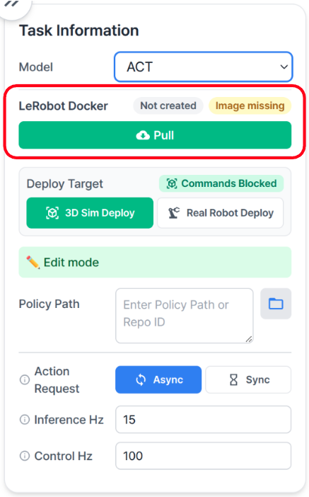 Policy Docker Image Pull Button