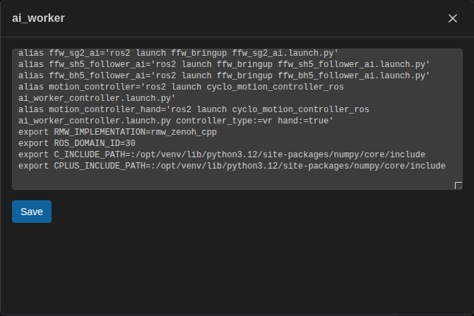 Editing container .bashrc