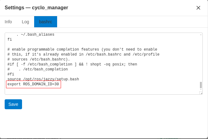 Editing container .bashrc