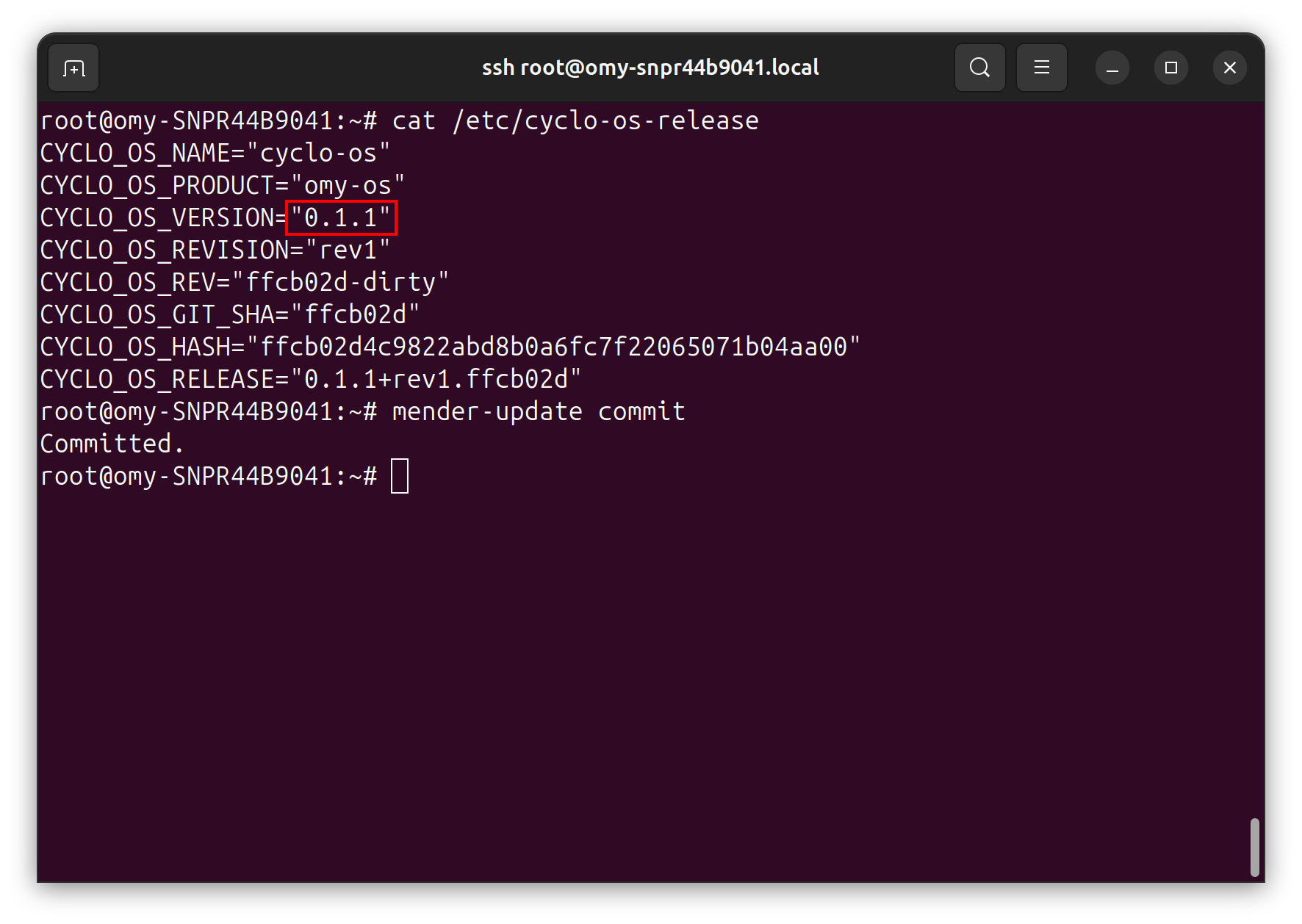verify os version