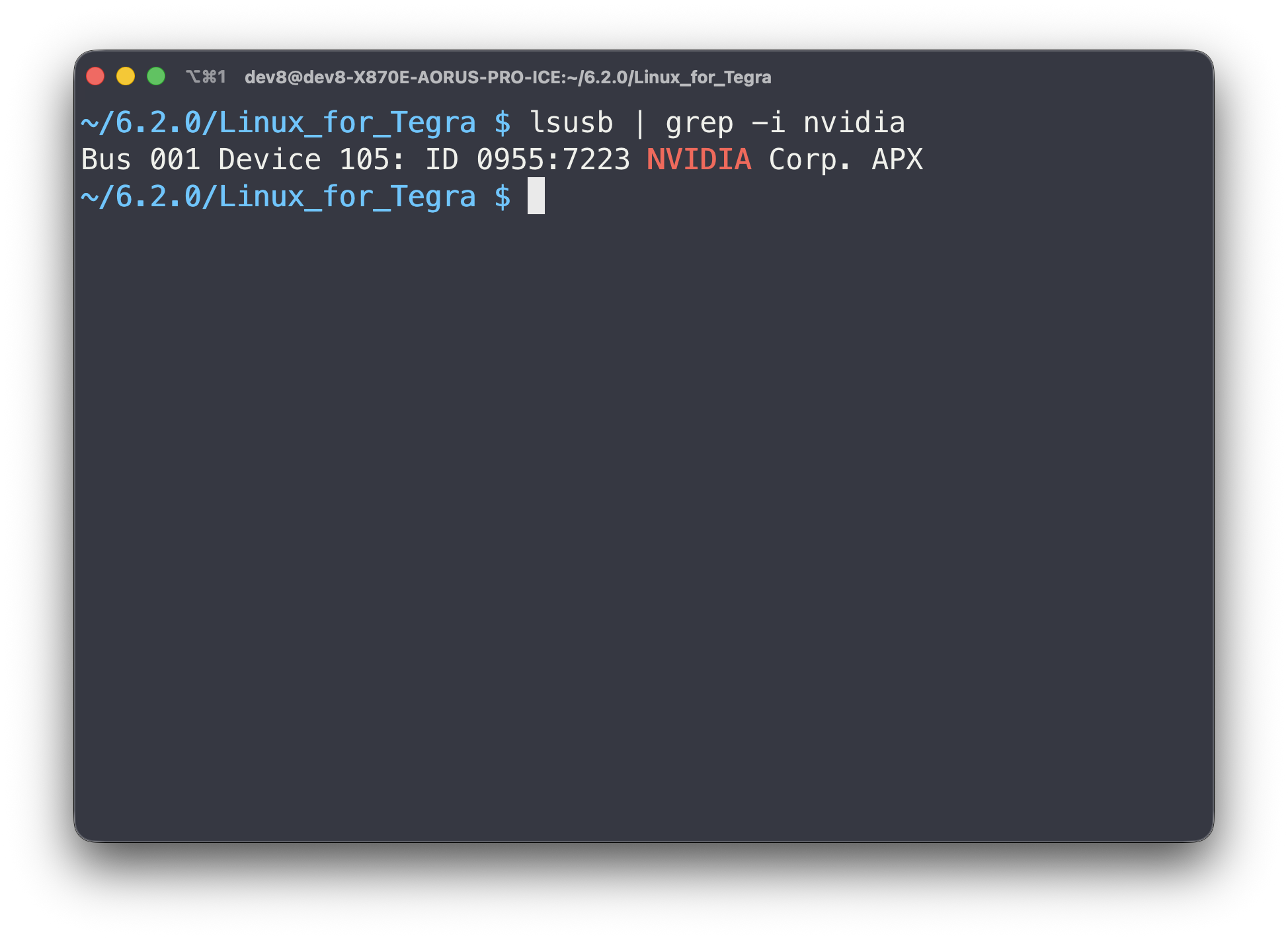 Example output