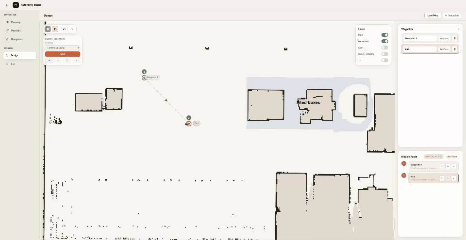 Create a Waypoint at the robot's current position