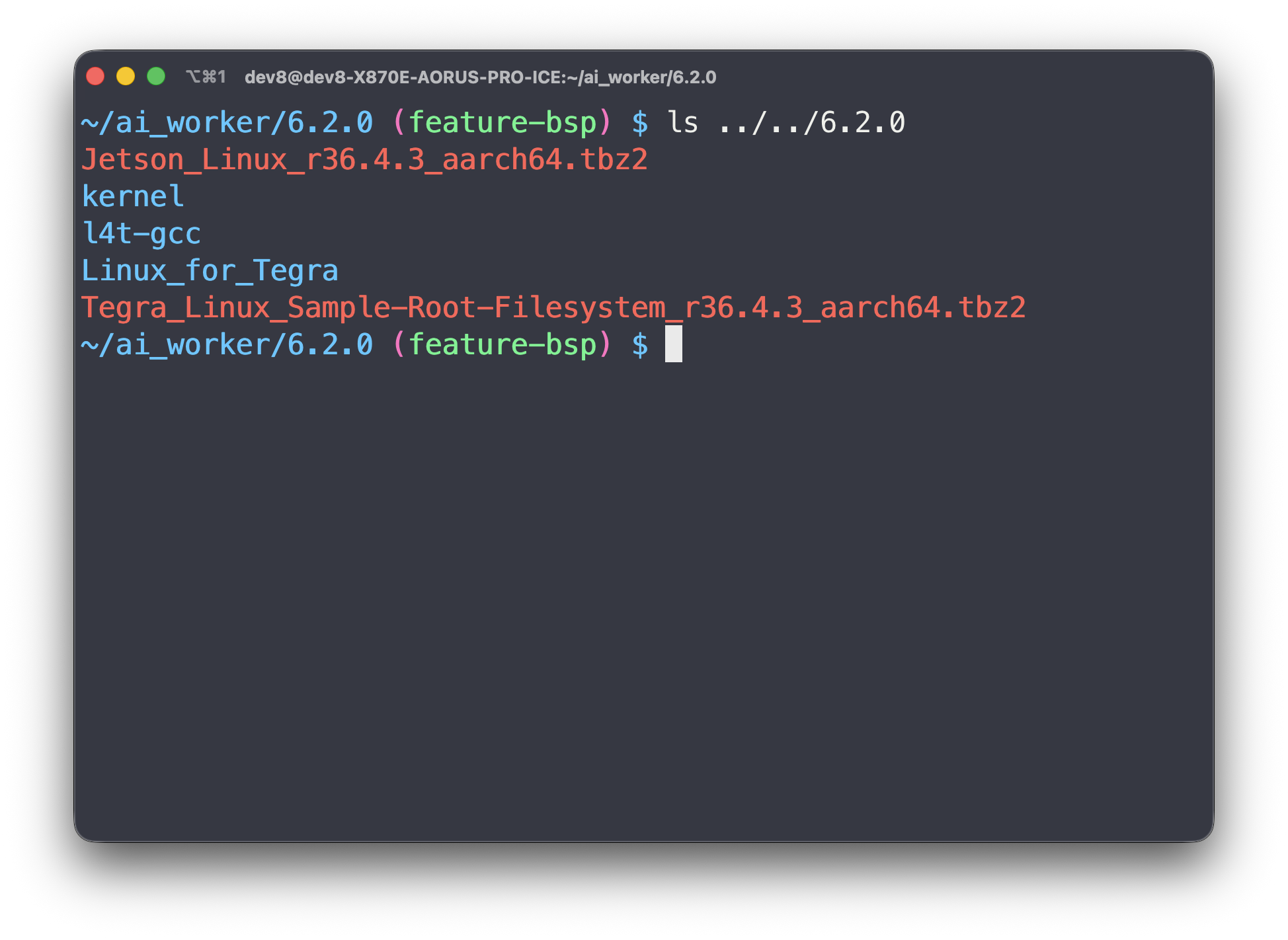 Example output
