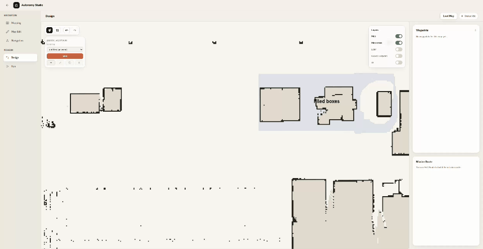 Create a Waypoint at the robot's current position
