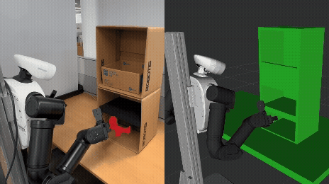 AI Worker collision avoidance on static scene