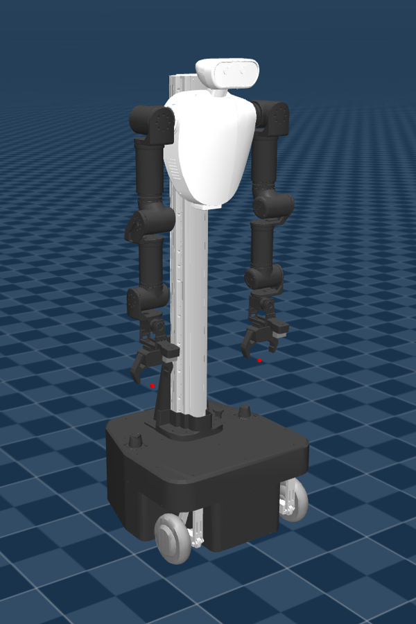 AI Worker SG2 loaded in MuJoCo